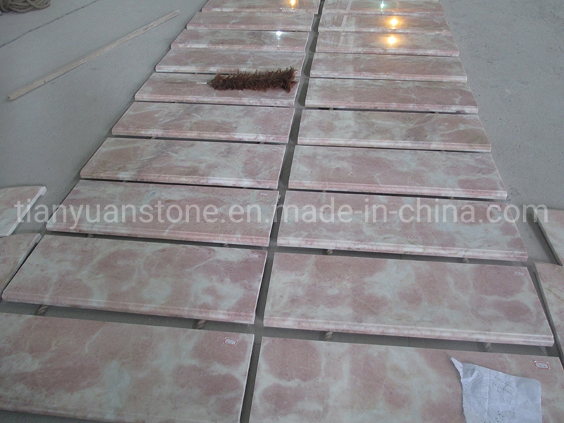 Spiral Stair Natural Stone White Anti-Slip Marble Tiles Customized Size Marble White L Shape Step