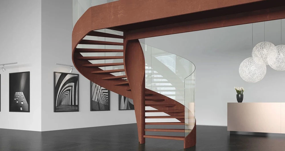 Modern Rust Design Outdoor Corten Steel Stair Steps