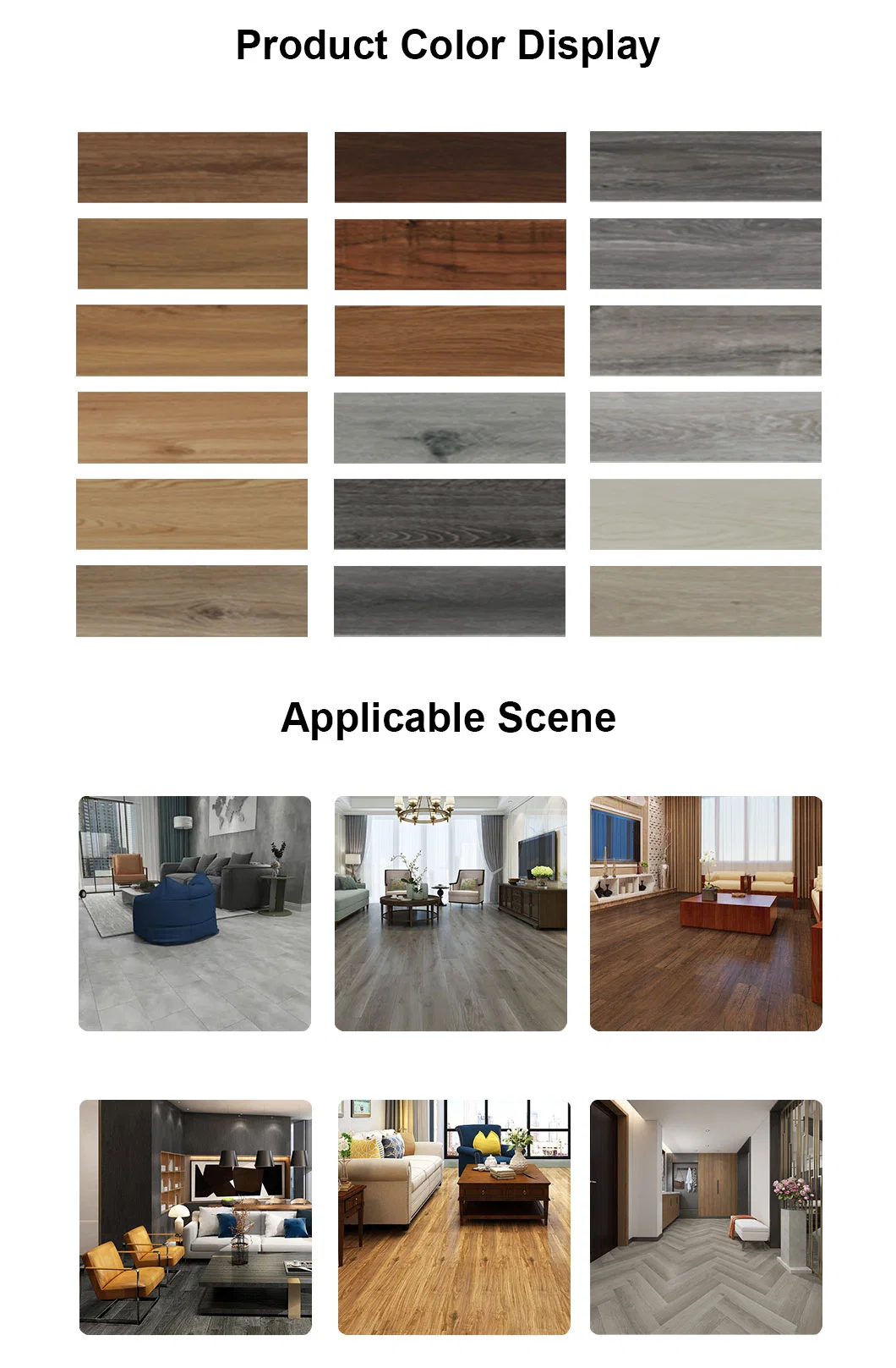 Free Installation Guide 15-Year Warranty Tile Spc Vinyl Plank Flooring