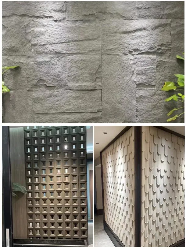 1200X600mm 3cm/5cm PU Artificial Culture Foam Stone Panels