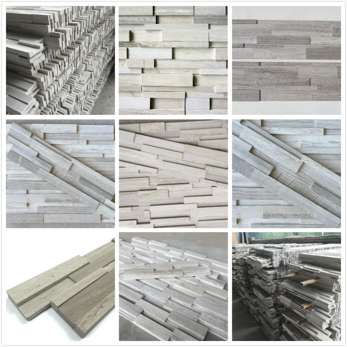 White Culture Stone Stacked Stone Veneer for Interior and Exterior House Decor