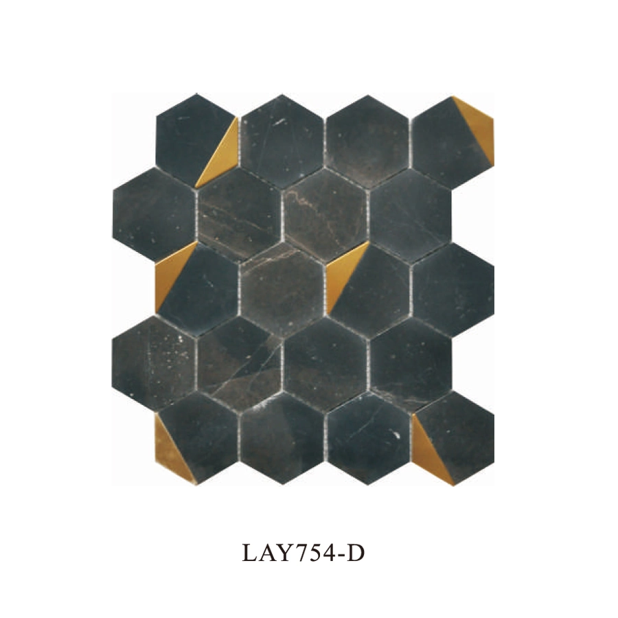 New Arrival Hexagon Mixed Aluminum Mosaic Tile for Home Decoration