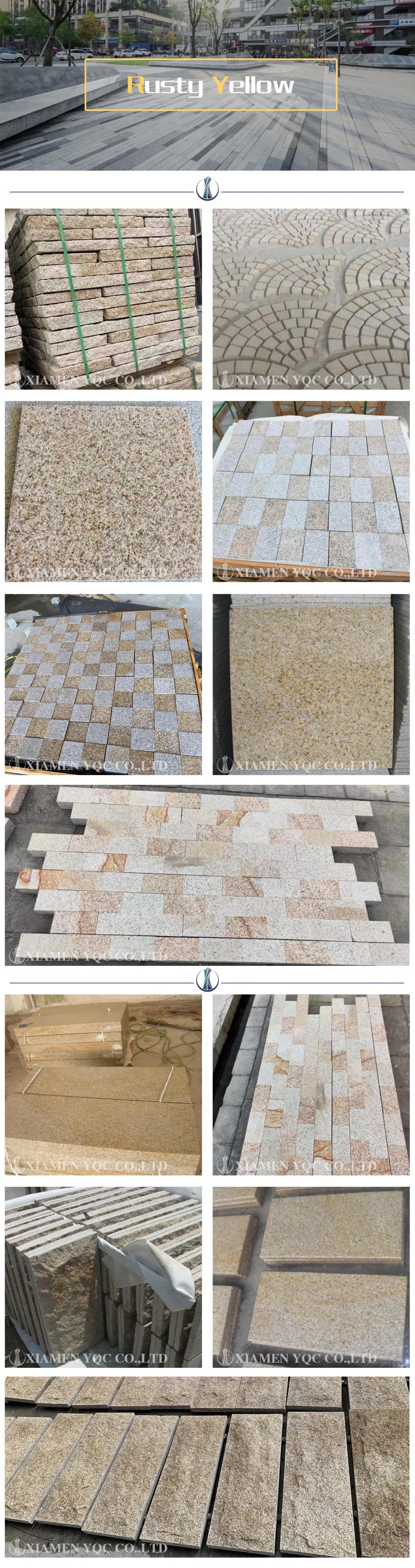 Natural Stone G682 Misty Yellow/Sunset Gold/Rusty Pink/Granite Steps/Riser/Stairs Wholesale Price