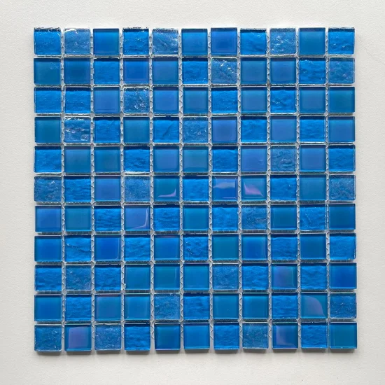 Customized Iridescent Pool Blue Tile Mosaic for Swimming Pool