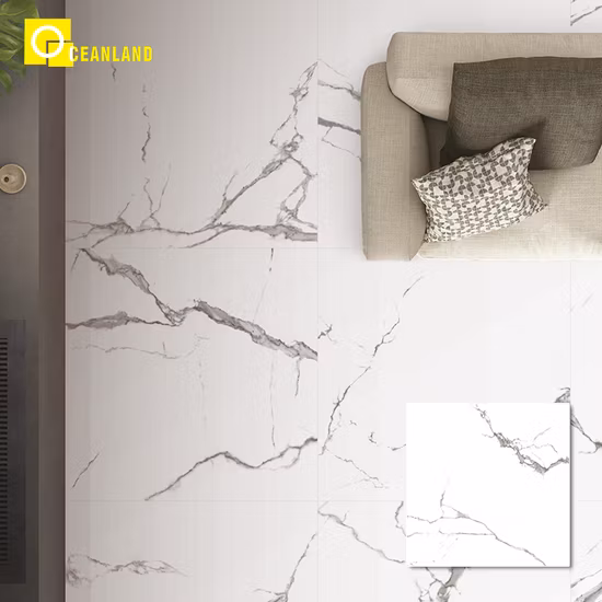 Wall White Glazed Polished Porcelain Tiles Marble Ceramic Floor Tile From China